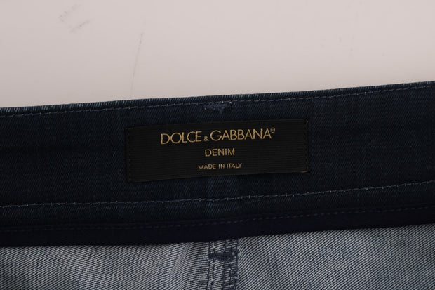 Chic Blue Denim Mini Skirt Dolce & Gabbana