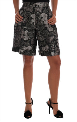 Elegant High-Waist Brocade Shorts Dolce & Gabbana