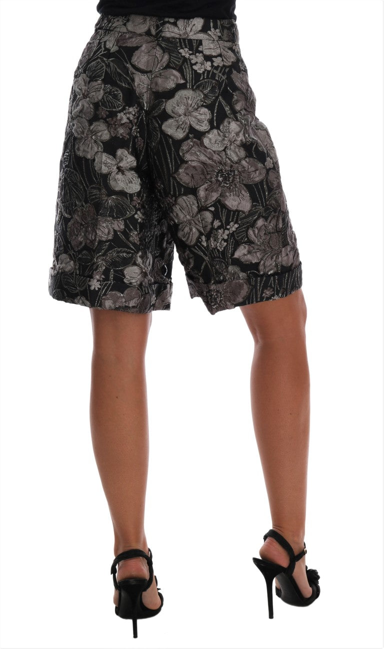 Elegant High-Waist Brocade Shorts Dolce & Gabbana