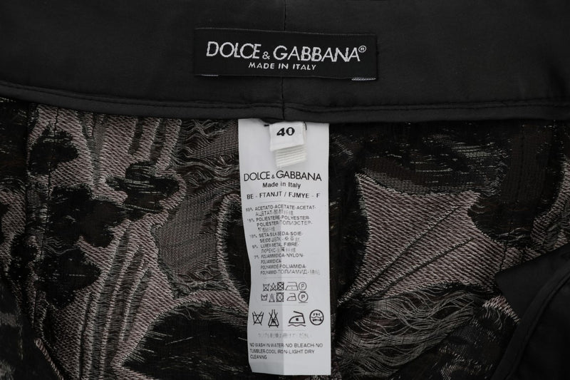 Elegant High-Waist Brocade Shorts Dolce & Gabbana