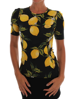 Sicilian Lemon Print Silk Blouse Dolce & Gabbana