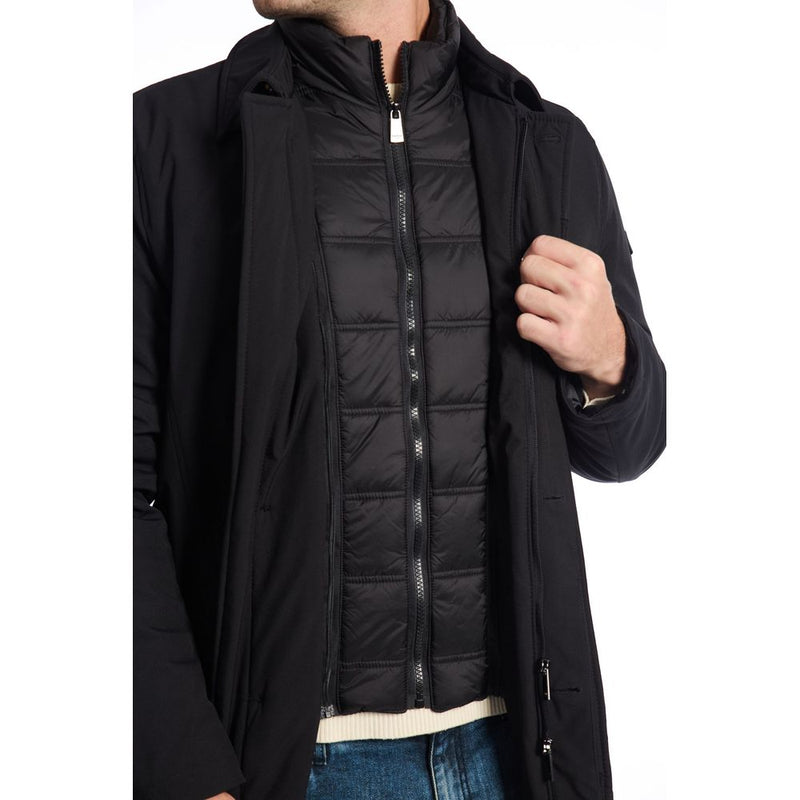 Black Polyester Jacket Baldinini Trend