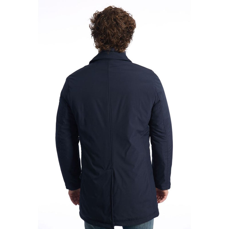 Blue Polyester Jacket Baldinini Trend