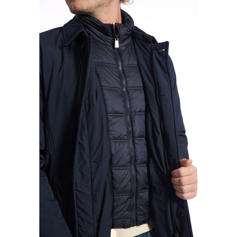 Blue Polyester Jacket Baldinini Trend