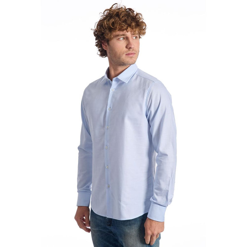 Light Blue Cotton Shirt Baldinini Trend