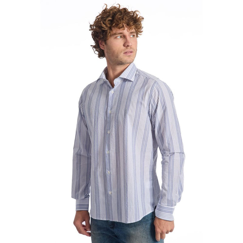 Light Blue Cotton Shirt Baldinini Trend