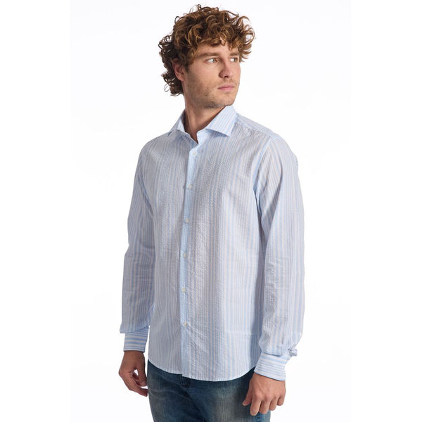 Light Blue Cotton Shirt Baldinini Trend