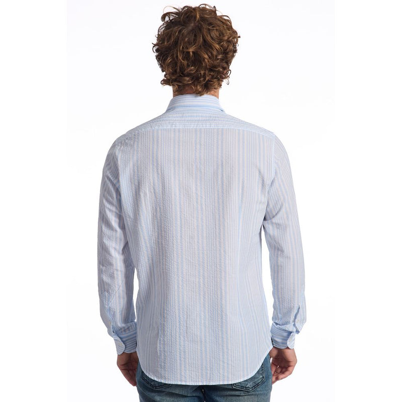 Light Blue Cotton Shirt Baldinini Trend