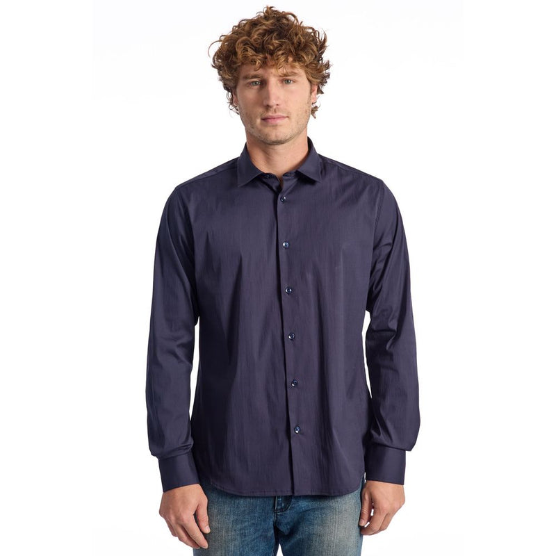 Blue Cotton Shirt Baldinini Trend