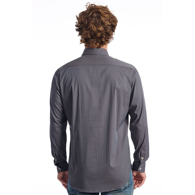 Gray Cotton Shirt Baldinini Trend