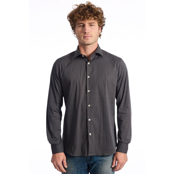 Gray Cotton Shirt Baldinini Trend