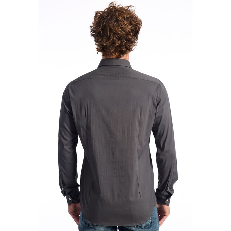 Gray Cotton Shirt Baldinini Trend