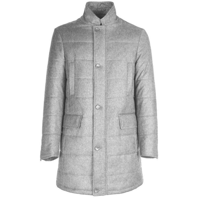 Gray Wool Vergine Jacket Made in Italy