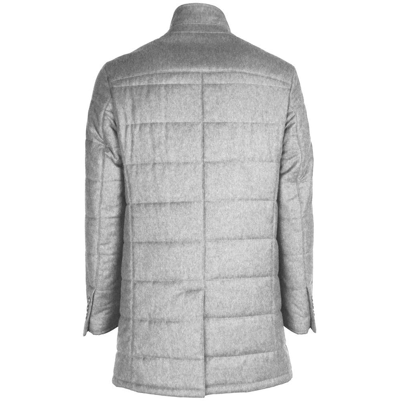 Gray Wool Vergine Jacket Made in Italy