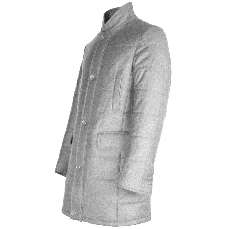 Gray Wool Vergine Jacket Made in Italy