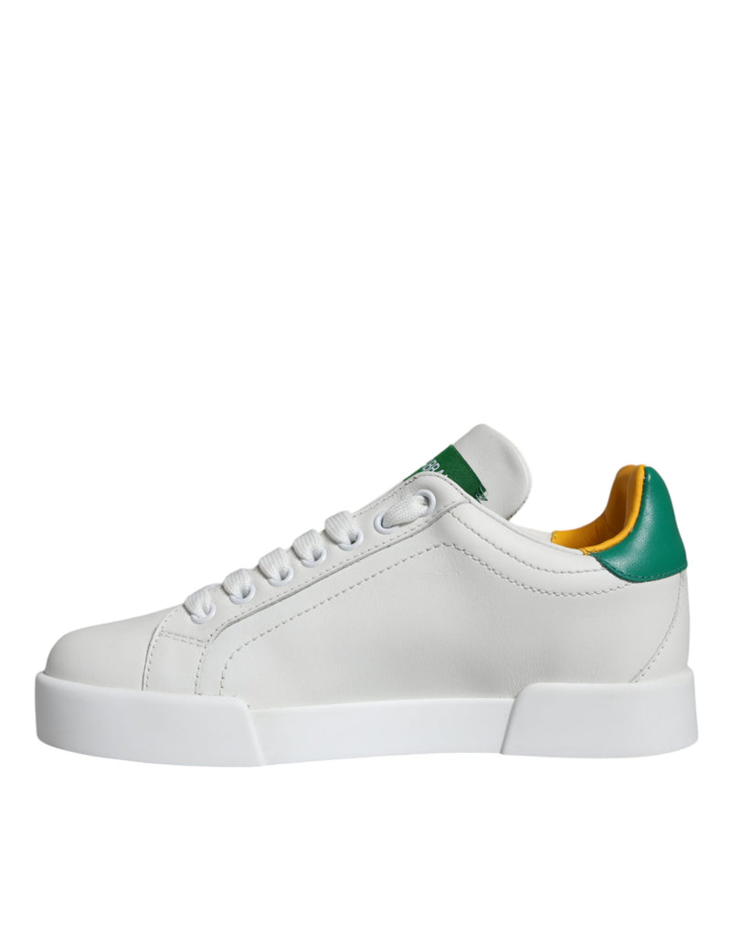 White Love Patch Portofino Sneakers Shoes Dolce & Gabbana