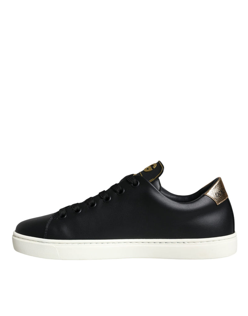 Black Portofino Sacred Heart Sneakers Shoes Dolce & Gabbana