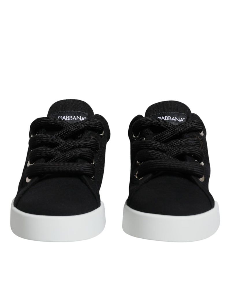 Black White Portofino Low Top Sneakers Shoes Dolce & Gabbana