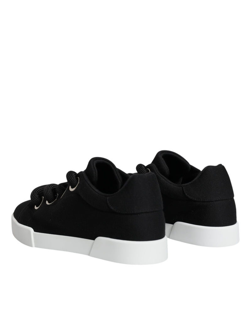 Black White Portofino Low Top Sneakers Shoes Dolce & Gabbana