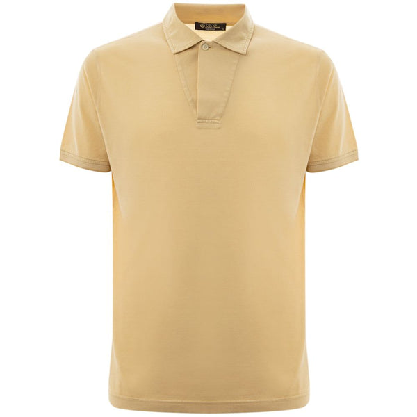 Yellow Silk Polo Shirt Loro Piana