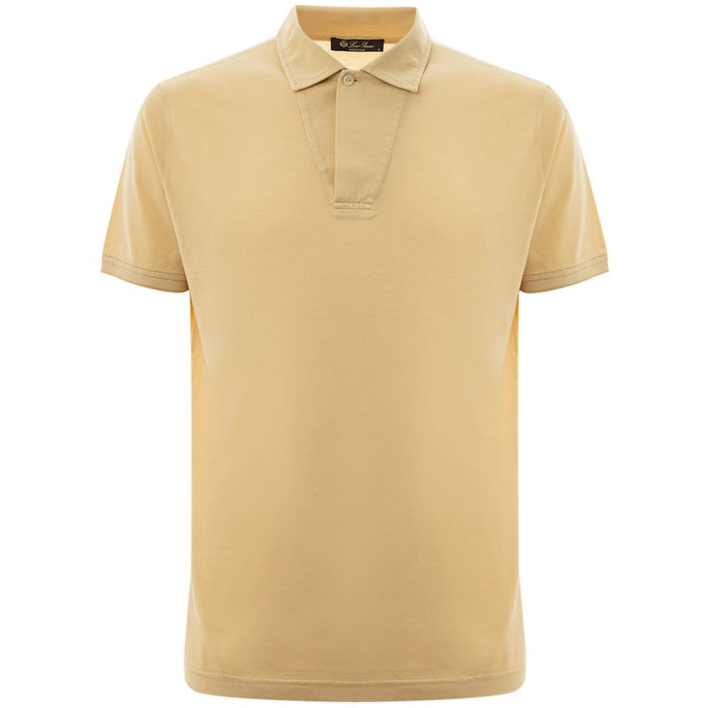 Yellow Silk Polo Shirt Loro Piana