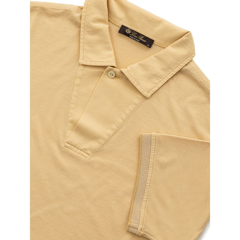 Yellow Silk Polo Shirt Loro Piana