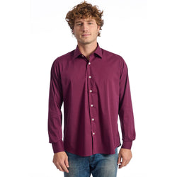 Burgundy Cotton Shirt Baldinini Trend