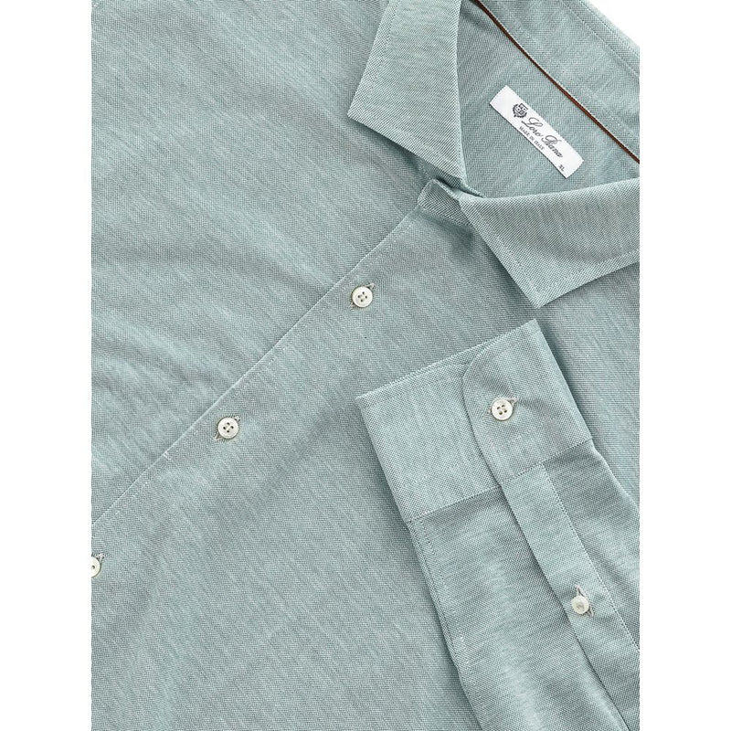 Light Blue Cotton Shirt Loro Piana