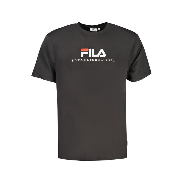 Black Cotton T-Shirt Fila