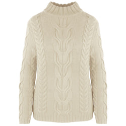 Beige Wool Sweater Malo