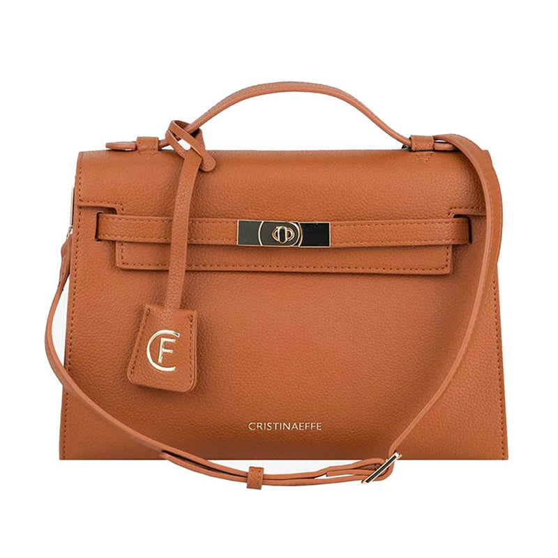 Brown Artificial Leather Crossbody Bag CRISTINAEFFE