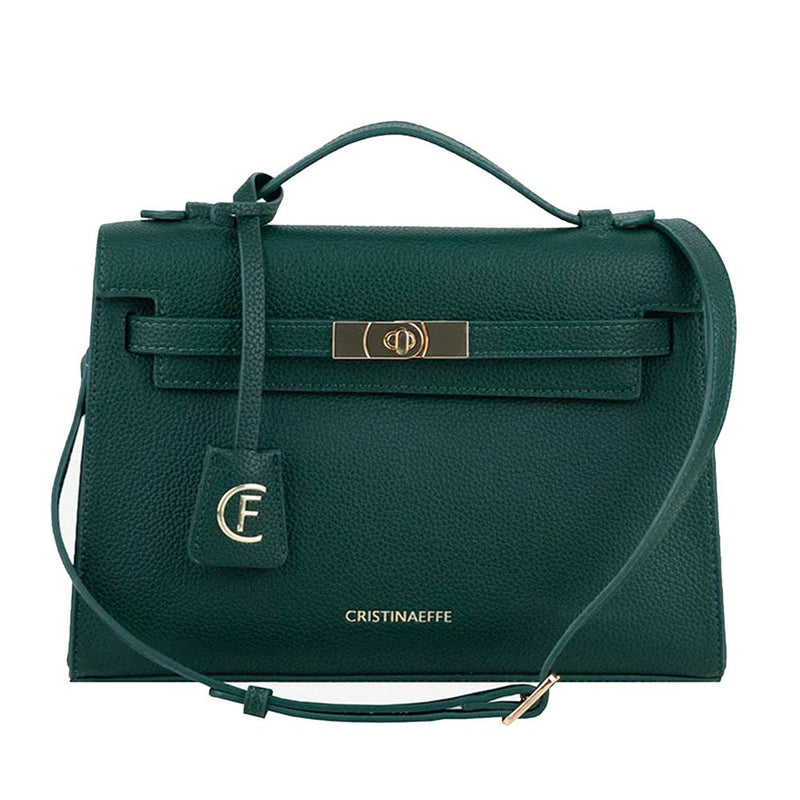 Green Artificial Leather Crossbody Bag CRISTINAEFFE