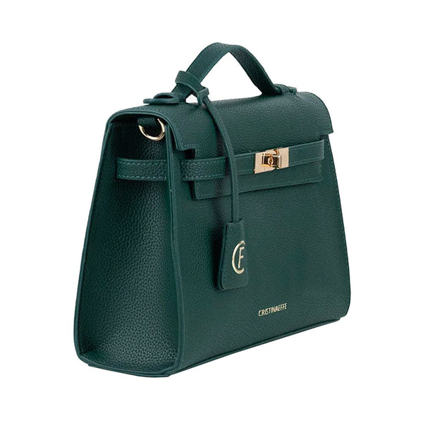 Green Artificial Leather Crossbody Bag CRISTINAEFFE