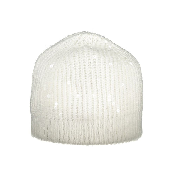 White Polyester Hat Guess Jeans