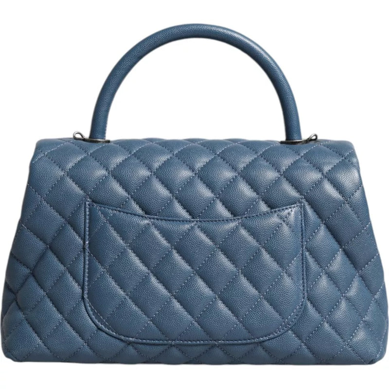 Dark Blue Flap Top Medium Coco Handle Bag Chanel