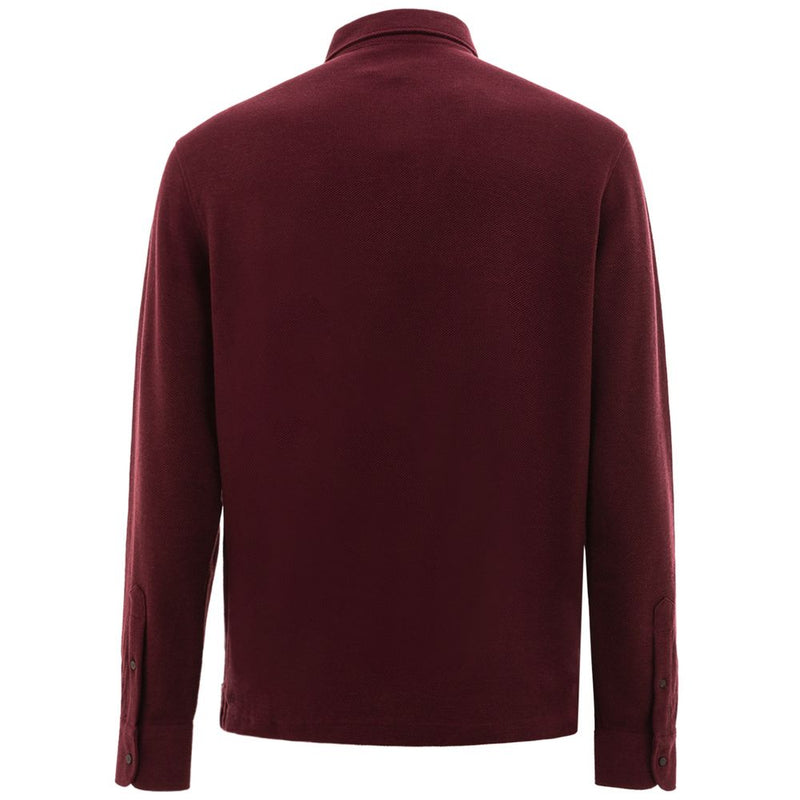 Bordeaux Cotton Polo Shirt Corneliani