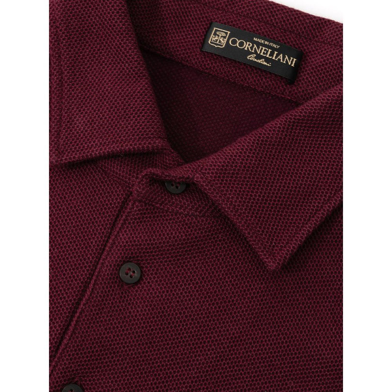 Bordeaux Cotton Polo Shirt Corneliani