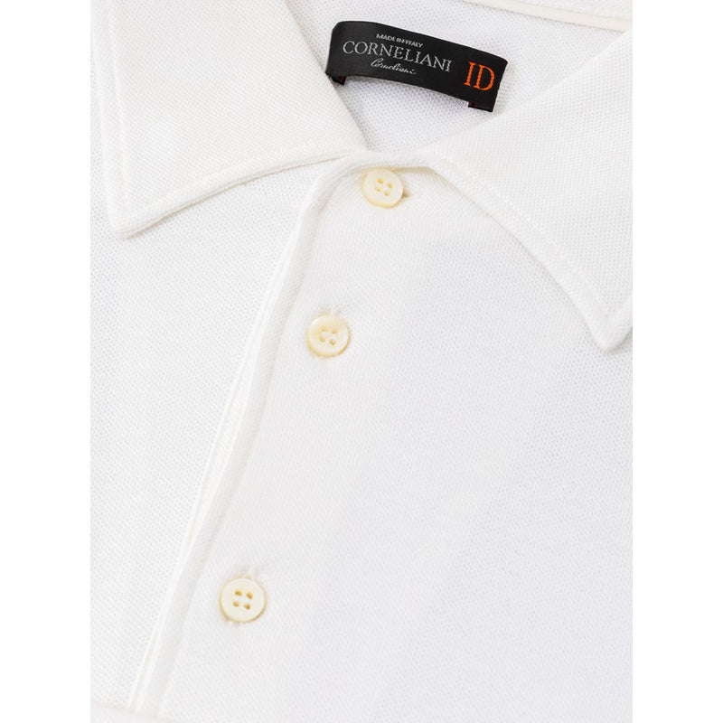 White Cotton Polo Shirt Corneliani