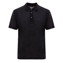 Black Silk Polo Shirt Corneliani