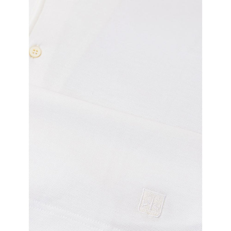 White Cotton Polo Shirt Corneliani