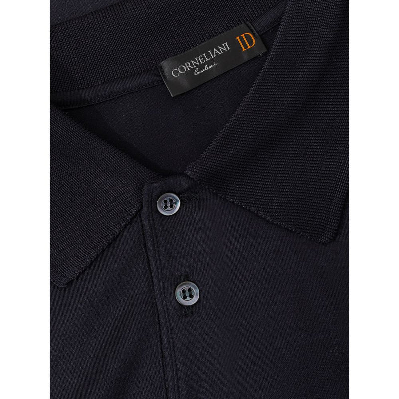 Black Silk Polo Shirt Corneliani