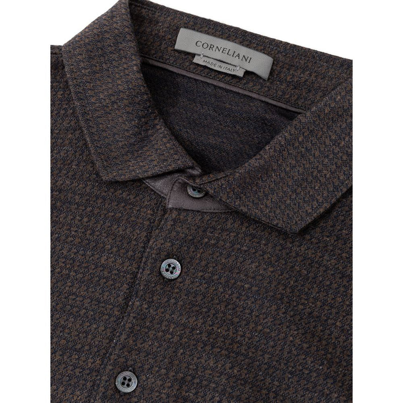 Brown Cotton Polo Shirt Corneliani