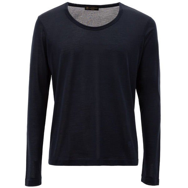 Blue Silk T-Shirt Corneliani