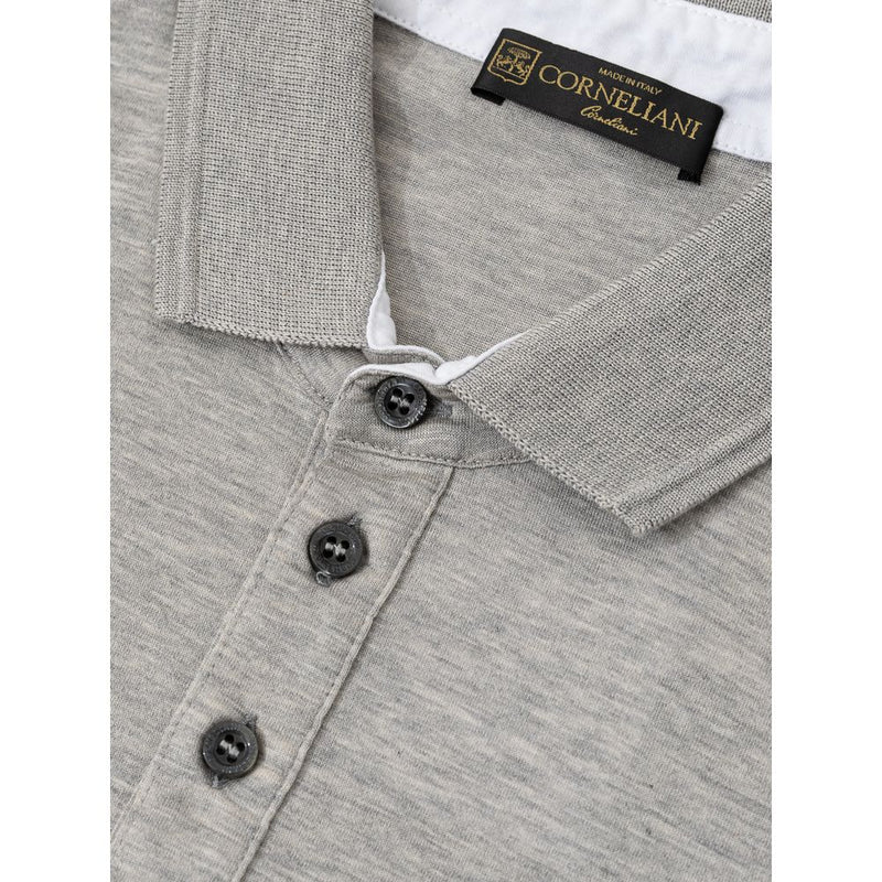 Gray Cotton Polo Shirt Corneliani