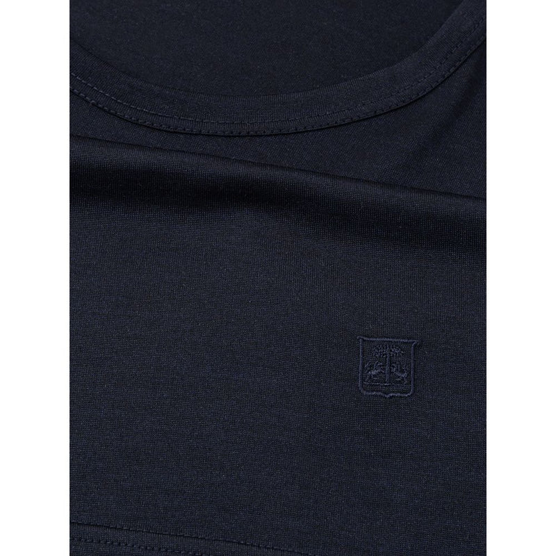 Blue Silk T-Shirt Corneliani