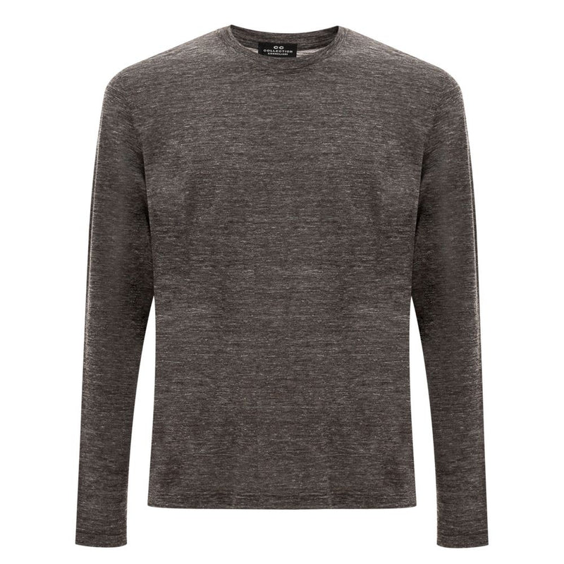 Gray Wool T-Shirt Corneliani