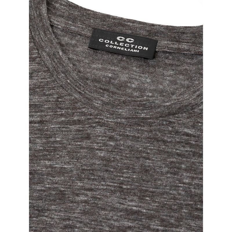 Gray Wool T-Shirt Corneliani