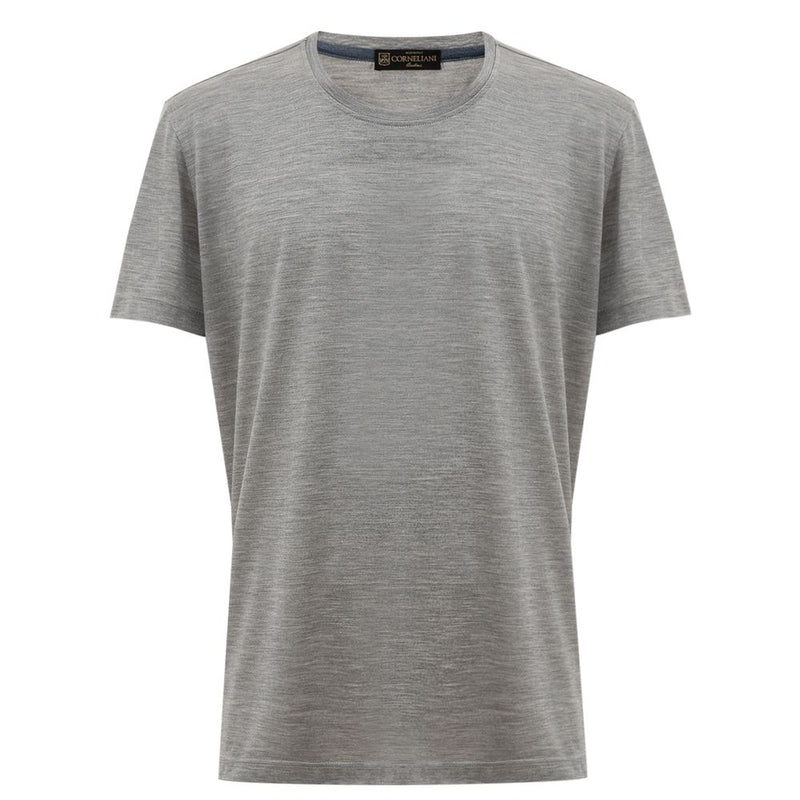 Gray Silk T-Shirt Corneliani