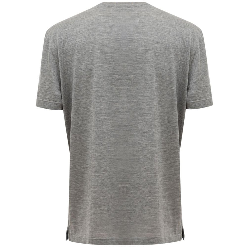 Gray Silk T-Shirt Corneliani