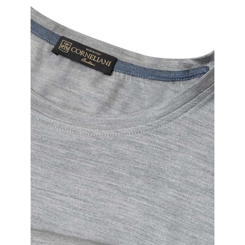 Gray Silk T-Shirt Corneliani